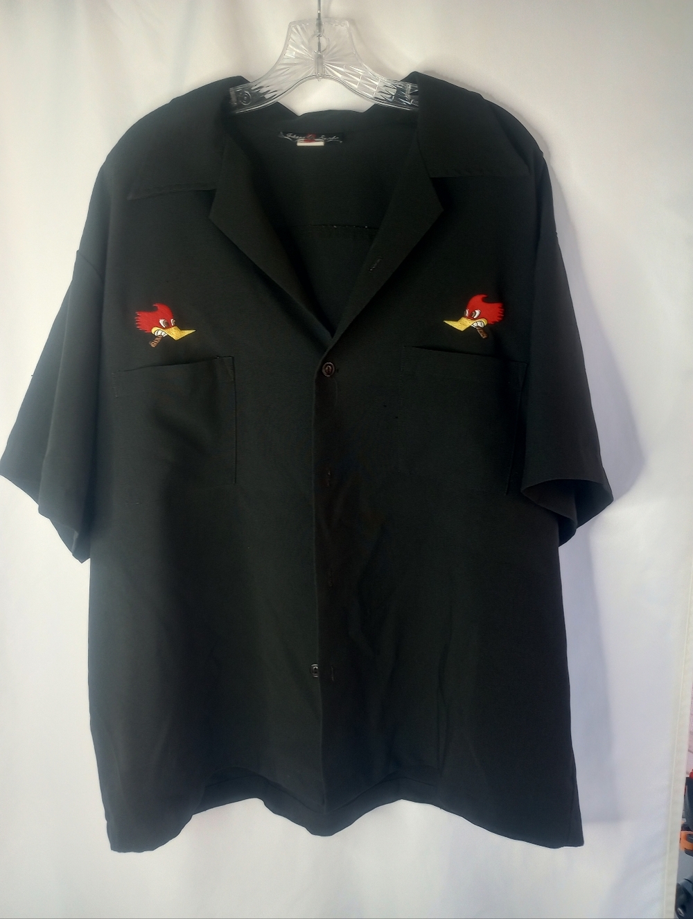 *Johnny Suede Button Down Black Shirt Size 3XL